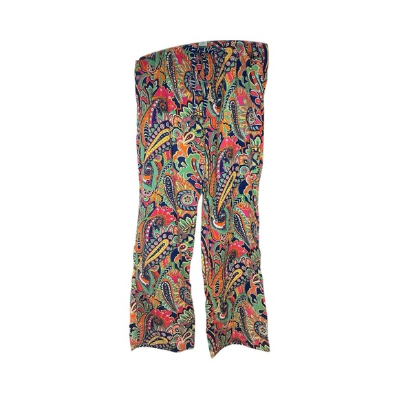 Vera Bradley XL Paisley Pajama Pants Lounge Drawstring Colorful Cotton Comfy - Picture 1 of 16